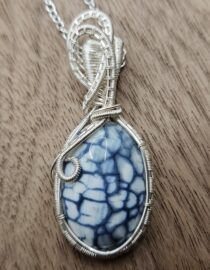 Blue Howlite Pendant Necklace