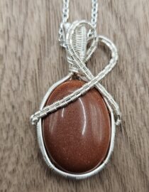 Beautiful Goldstone Oval Pendant