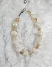 Cream and Tan Bracelet