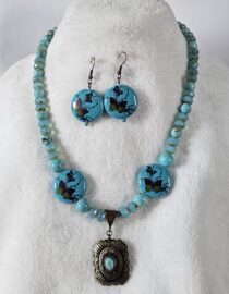 Turquoise/Teal Butterfly Beads