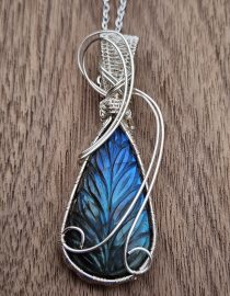 Etched Labradorite Teardrop